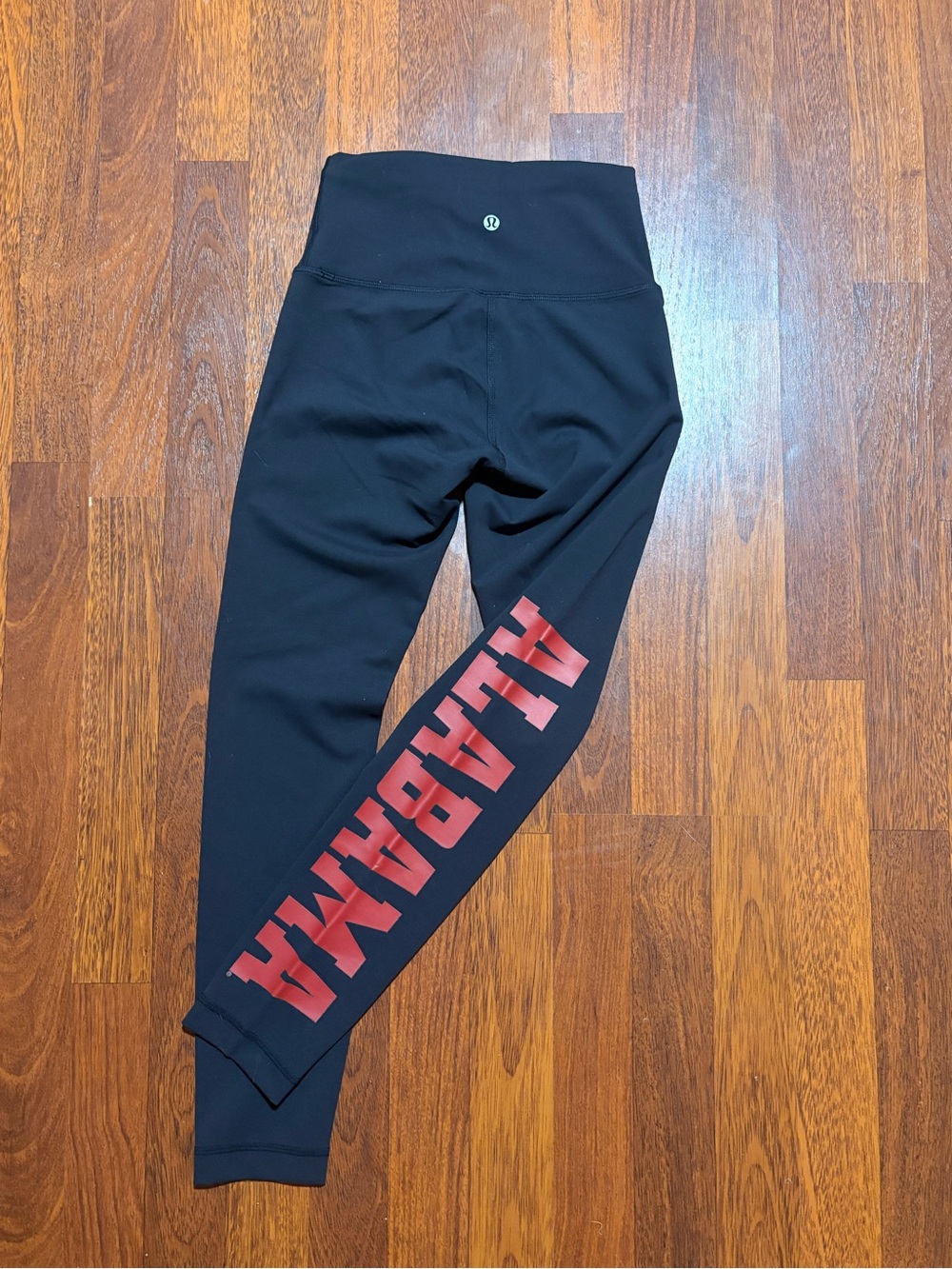 lululemon athletica Black Leggings with Red 'ALABAMA' Side Print